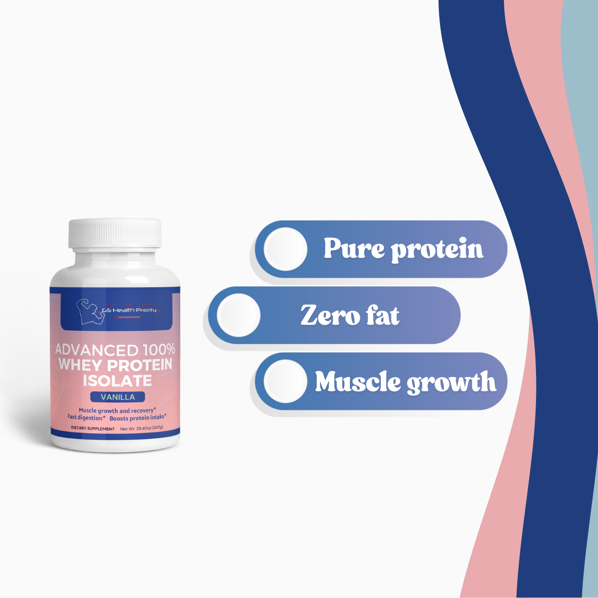 Advanced 100% Whey Protein Isolate (Vanilla)